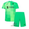 Officiële Voetbalshirt + Korte Broek Doelman Liverpool Thuis 2021-22 - Kids